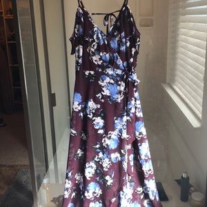 High low floral formal dress